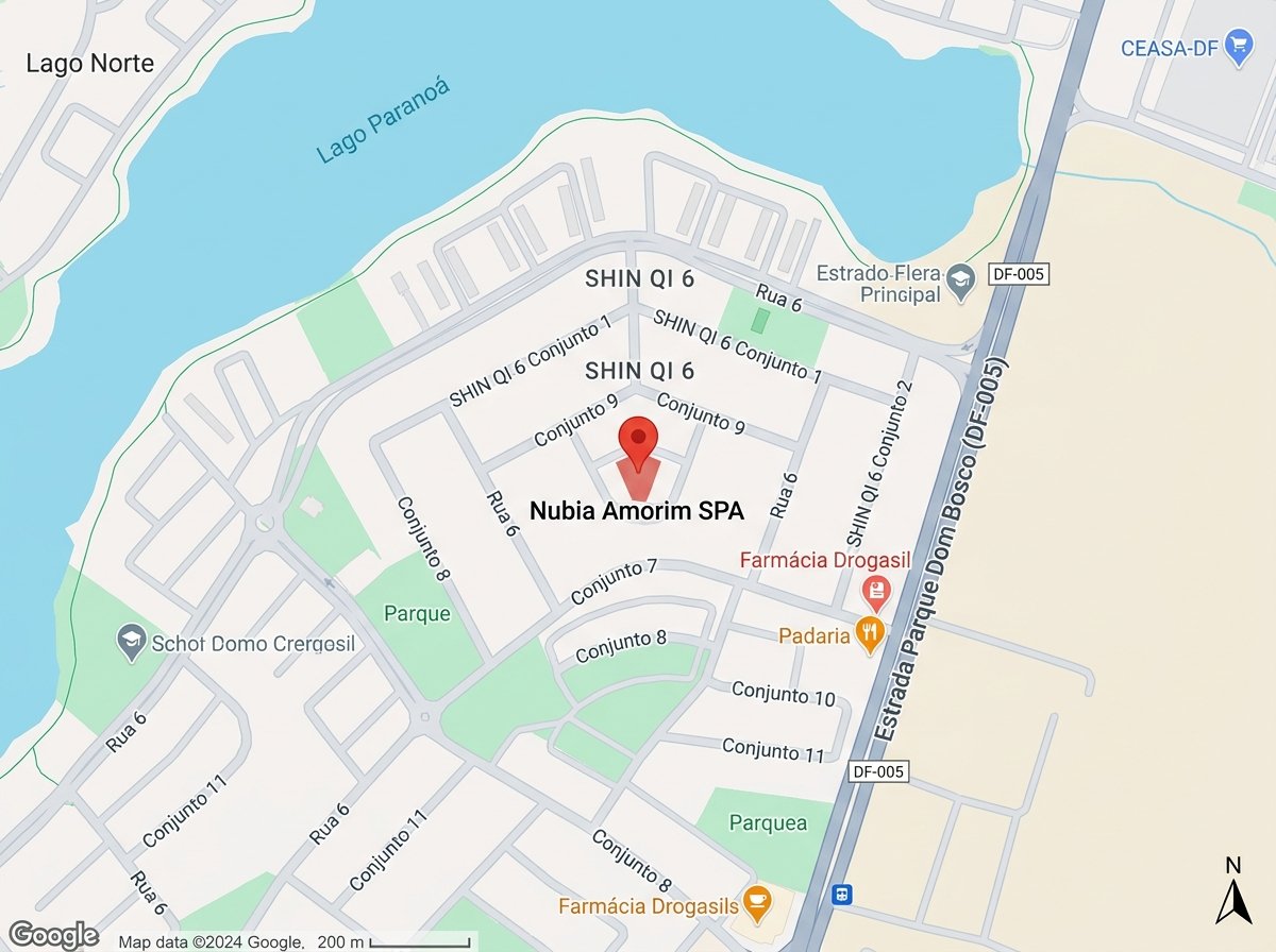 Mapa do Lago Norte SHIN QI 6 Núbia Amorim SPA